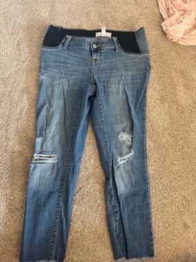 Isabel Maternity by Ingrid & Isabel Distressed Mid Blue Jeggings